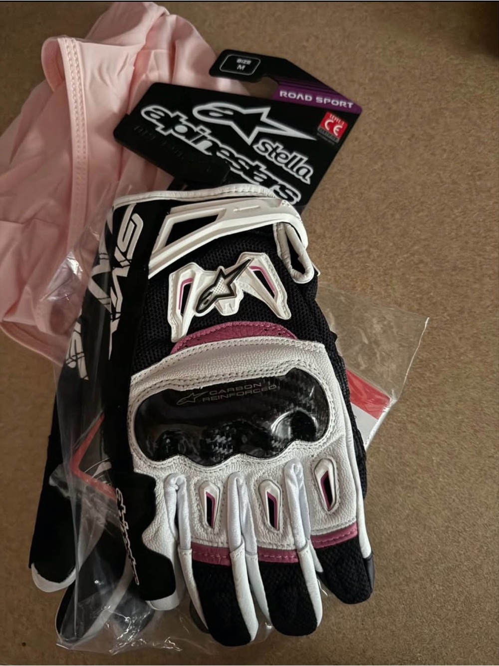 Alpinestars Stella SMX-2 Air Carbon v2 Gloves - Black/White/Pink